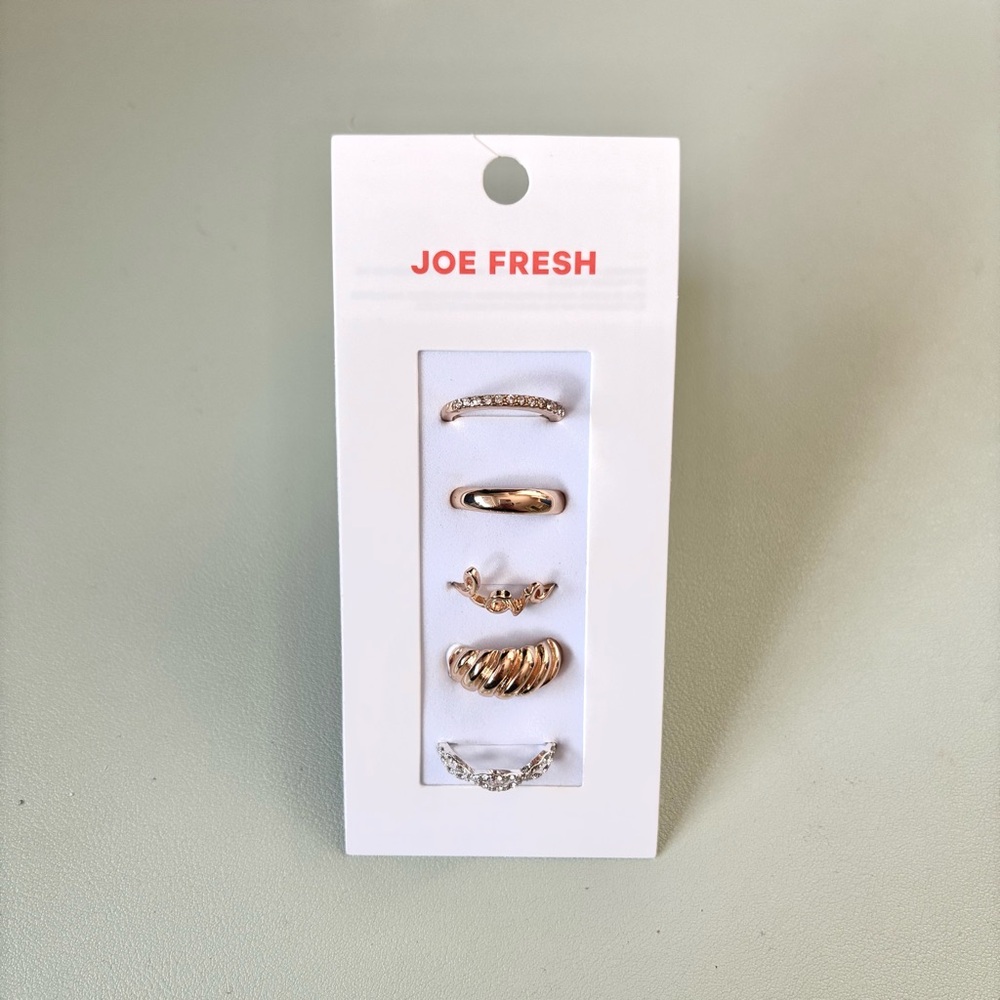 Joe Fresh Gold and Silver Women's Ring Set Various Sizez